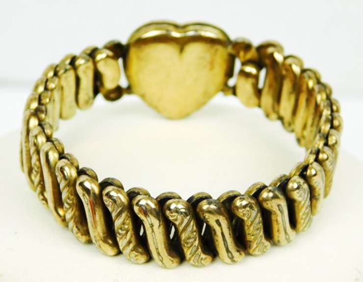 WW II Gold Filled Sweetheart Bracelet with Photos