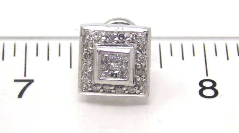 Pretty Invisible Set Diamond Halo Earrings