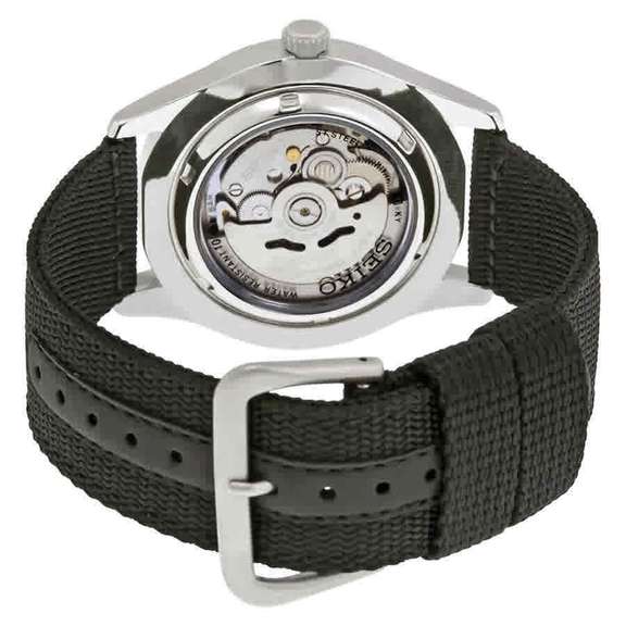 Seiko Automatic Black Canvas Men's Watch