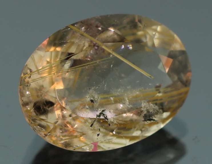 Fully faceted 10.50ct golden rutile Quartz
