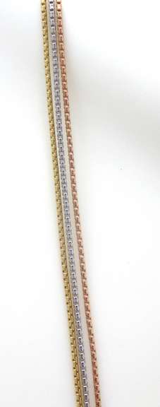 Italian 3 Strand Sterling Silver Necklace