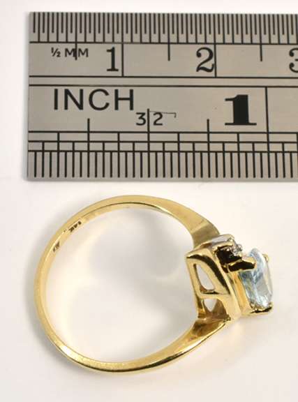 Pleasing Pear Shaped Blue Topaz Ring