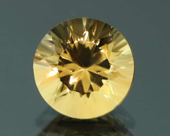 Amazing 5.43ct concave cut Citrine solitaire