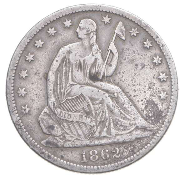 1862-S Seated Liberty Half Dollar