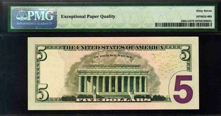 Gem Crisp 2006 Chicago $5  Federal Reserve Note Trinary-Palindrome-PMG Superb Gem New 67 EPQ!