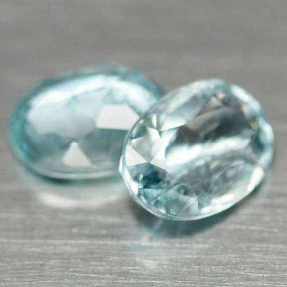 Baby blue 2.24ct pair of Santa Maria Aquamarines
