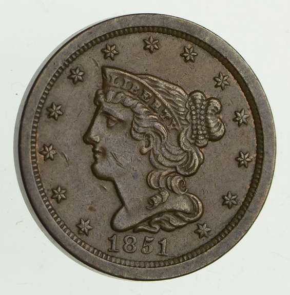 1851 Braided Hair Half Cent - Choice