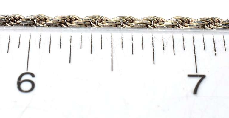 Sterling Silver Rope Chain Necklace