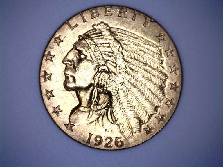 1926 Near Unc US  Indian $2 1/2 Gold Quarter Eagle