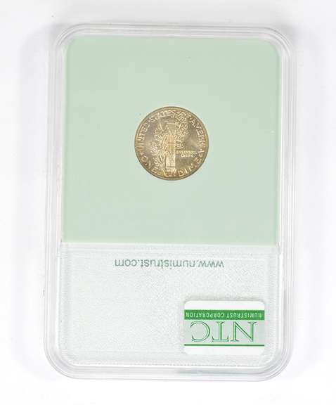 MS65 FB 1934 Mercury Dime - Graded NTC