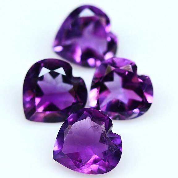 Glittering 6.17ct 11x9mm real Brazilian Amethyst set