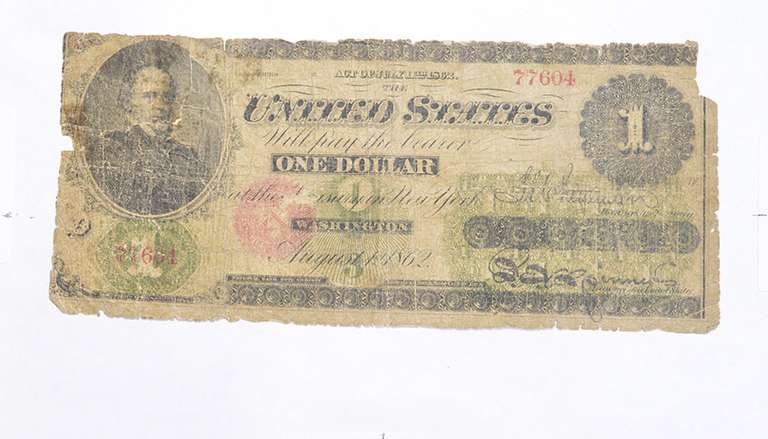 1862 $1.00 Washington, D.C. National Bank Large Note