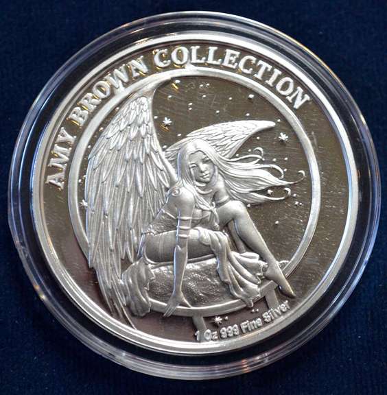 Amy Brown Lady Of The Forest 1 OZ Silver Round