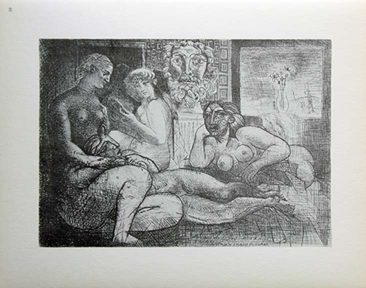 PABLO PICASSO, FOUR MODELS AND SCULPTURED HEAD