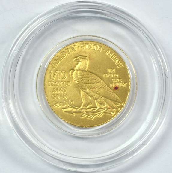 Gem BU Indian Head Gold Design from Golden State Mint