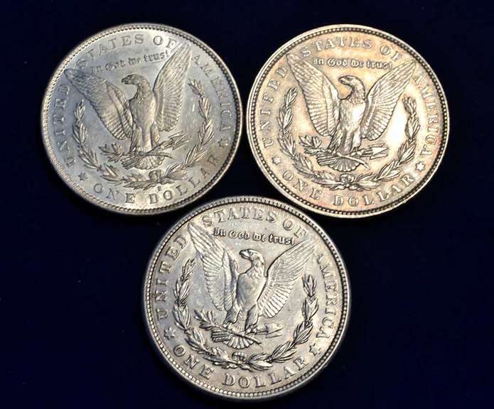 Estate Lot of 3 Circulated Morgan Dollars