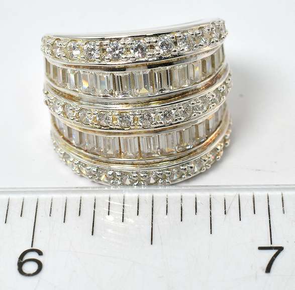 Sterling Silver CZ Cocktail Ring