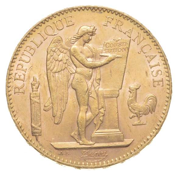 1906 France Gold 100 Francs - World Gold Coin - .9335 AGW
