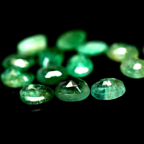 Large 6.48ct 14 piece Zambian Emerald parcel