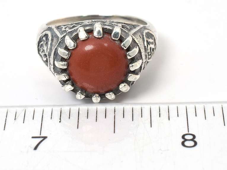 Sterling Silver  Cabochon Ring.