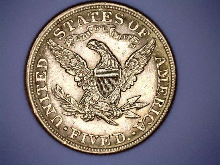 1881 Near Uncirculated $ 5 Liberty Gold Half Eagle