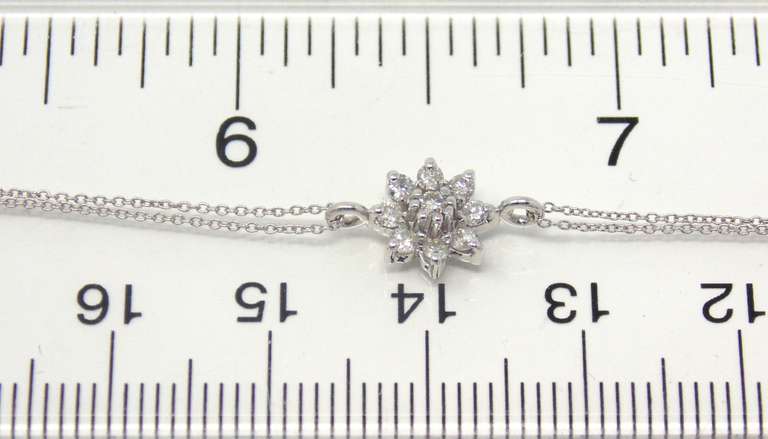 Powerful 18kt Diamond Flower Bracelet