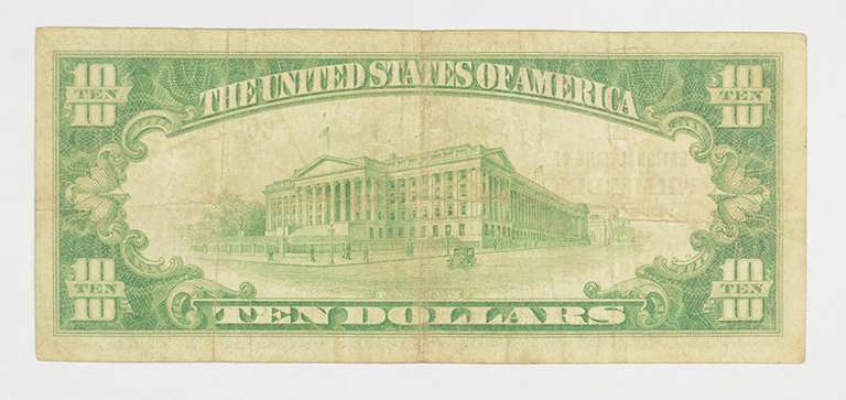 1929 $10 National Currency Note - Wilmerding, PA - Low Serial #