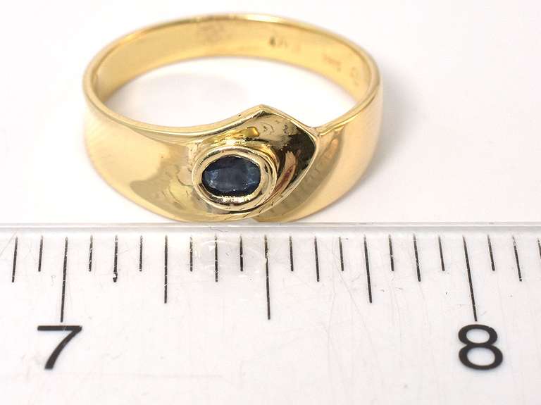 Majestic Sapphire Band Ring in 14KT Yellow Gold