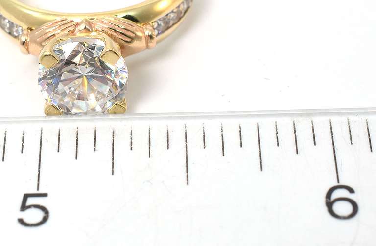 Flashy CZ Ring in 14KT Yellow Gold