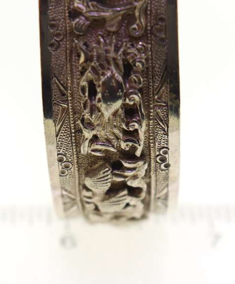Srerling Silver Unique Embossed Sea Animals Cuff