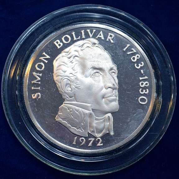 1972 Republic Of Panama 20 Balboas Proof Coin . With Box and COA 4.166 Troy  OZ  of Sterling Silver