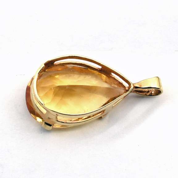 Tasteful Pear Shaped Citrine Pendant