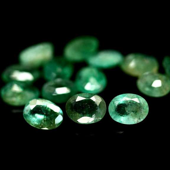 Large 6.48ct 14 piece Zambian Emerald parcel