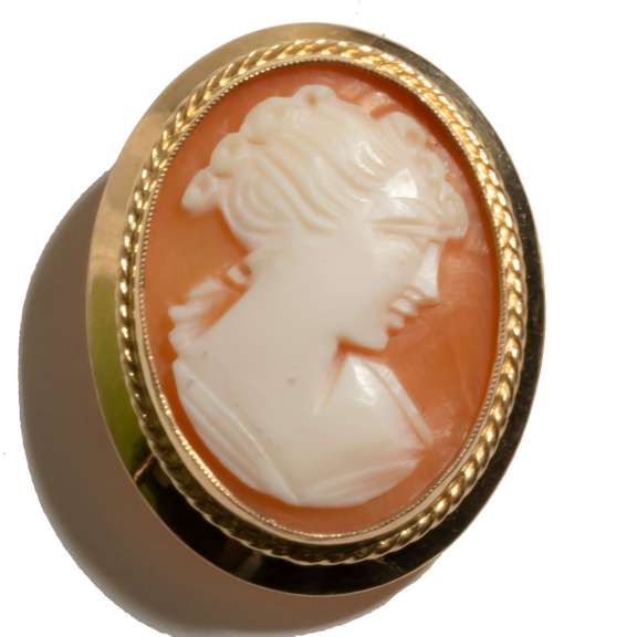 14 k Yellow Gold European Cameo