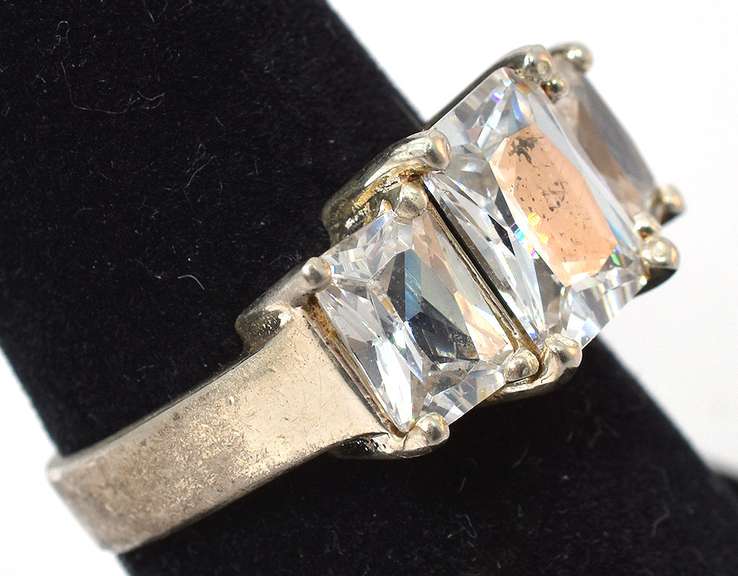 Sterling Silver CZ Cocktail Ring