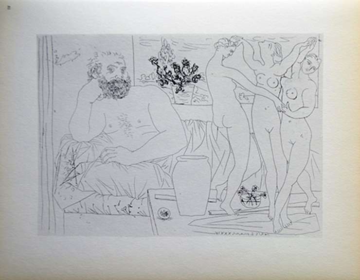 PABLO PICASSO, SCULPTOR AND THREE FEMALE DANCERS