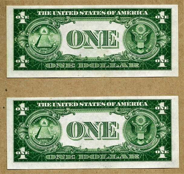 (2) Crisp Exceptional 1935A $1 Star Replacement Silver Certificates Better A Series-Consecutive!