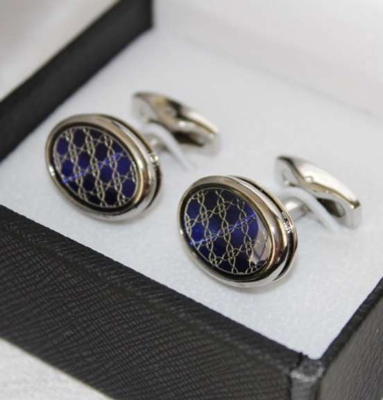 Handsome Pair Jeweled Style Cufflinks By Carelli