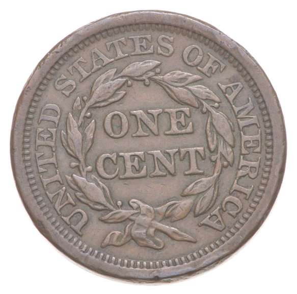 1857 Braided Hair Large Cent