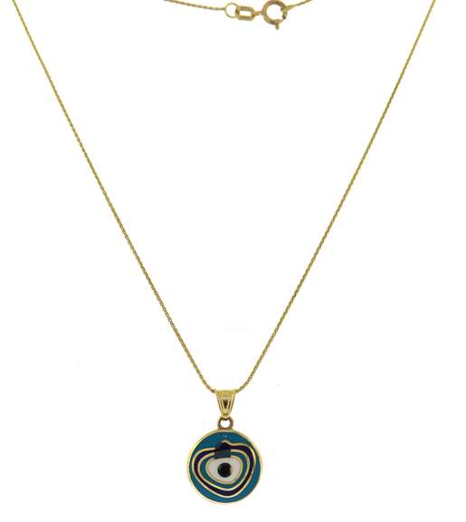 Beautiful Enamel Evil Eye Necklace
