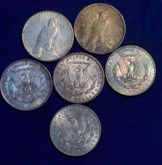 Lot Of Old Silver Dollars
