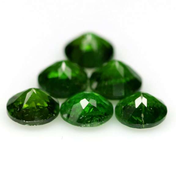 Rich forest green 3.22ct Chrome Diopside set