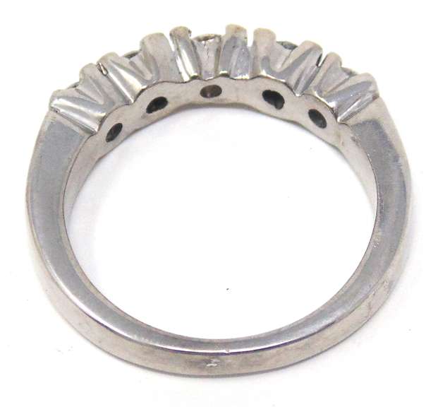 Flashy White Gold Diamond Band