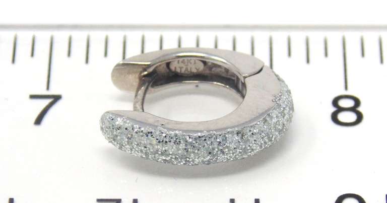 Great White Gold Glitter Hoop Earrings