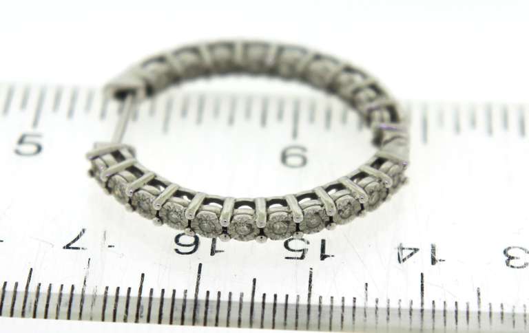 Sterling Silver Cubic Zirconia Hoop Earrings