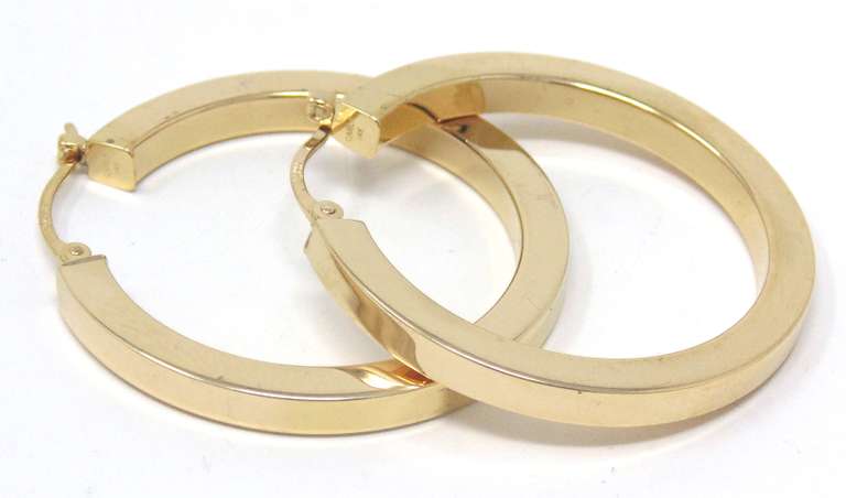 Popular Round Squared Hoop Earrings