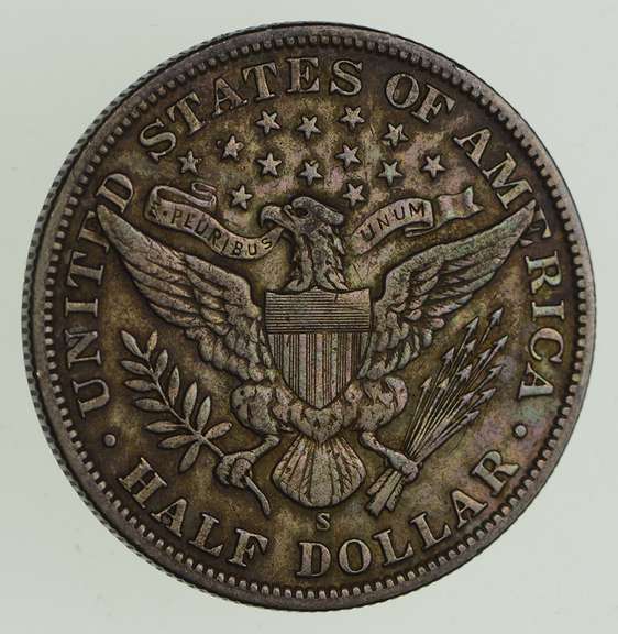 1901-S Barber Silver Half Dollar - Sharp
