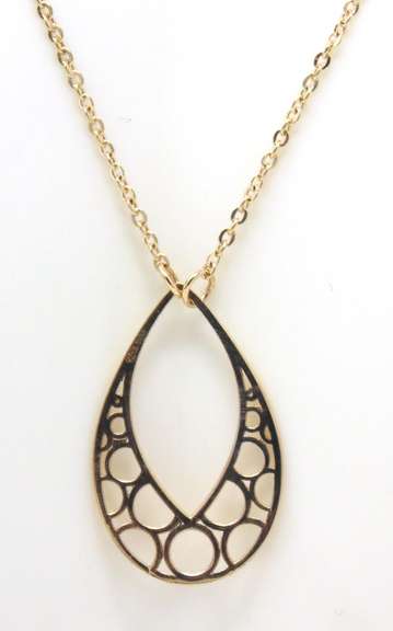 Stunning 18kt Zoughaib Open Teardrop Necklace