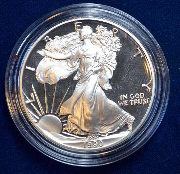 1990 Proof Silver Eagle No Box Or Papers