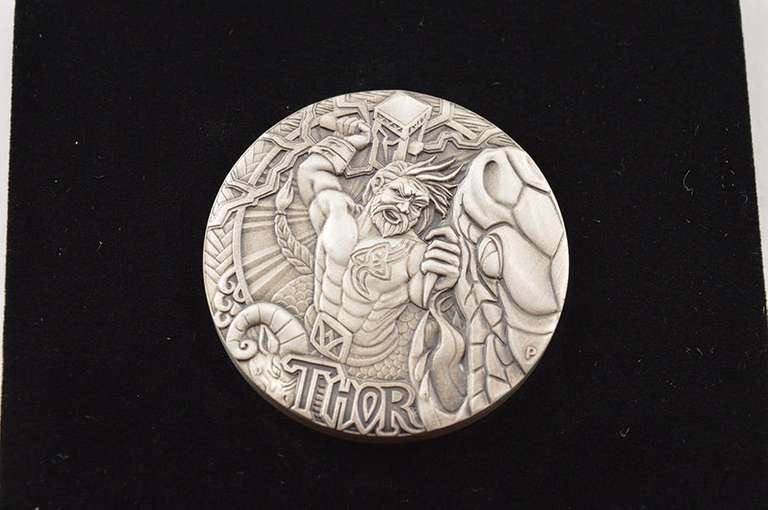 2016 Tuvalu $2- Norse Gods Thor - 2 Oz Silver Coin - Box & COA
